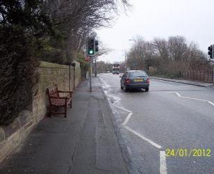 Refurbished bench in Lanark Road